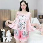 Đồ bộ quần đùi latin áo siêu mát in hình