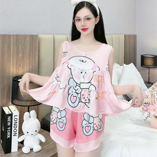 Đồ bộ quần đùi latin áo siêu mát in hình