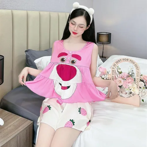 Đồ bộ quần đùi latin áo siêu mát in hình