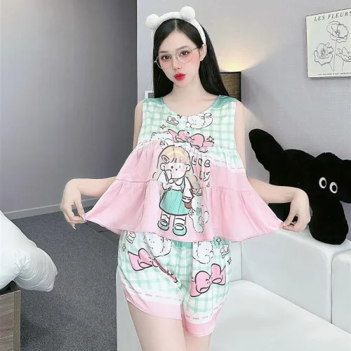 Đồ bộ quần đùi latin áo siêu mát in hình
