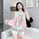 Đồ bộ quần đùi latin áo siêu mát in hình