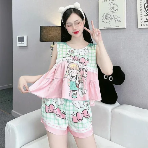 Đồ bộ quần đùi latin áo siêu mát in hình