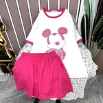 Đồ bộ quần đùi màu áo tay ngắn in hình chuột mickey