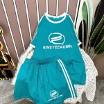 Đồ bộ quần đùi thể thao áo tay ngắn in hình
