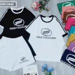 Đồ bộ quần đùi thể thao áo tay ngắn in hình