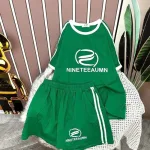 Đồ bộ quần đùi thể thao áo tay ngắn in hình