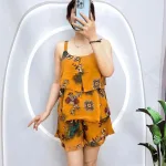 Đồ bộ quần đùi vải tonl áo hai tầng