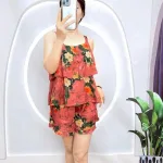 Đồ bộ quần đùi vải tonl áo hai tầng