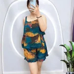 Đồ bộ quần đùi vải tonl áo hai tầng