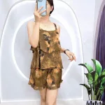 Đồ bộ quần đùi vải tonl áo hai tầng