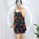Đồ bộ quần đùi vải tonl áo hai tầng có nút