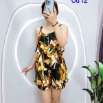 Đồ bộ quần đùi vải tonl áo hai tầng có nút