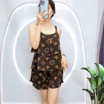 Đồ bộ quần đùi vải tonl áo hai tầng có nút