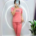 đồ bộ quần lỡ áo tay ngắn in chữ mickey mouse