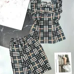 Đồ bộ quần lửng áo sát nách bèo caro