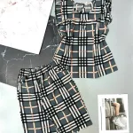 Đồ bộ quần lửng áo sát nách bèo caro