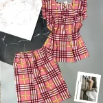 Đồ bộ quần lửng áo sát nách bèo caro