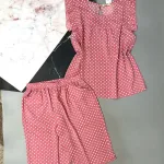 Đồ bộ quần lửng áo sát nách bèo chấm bi