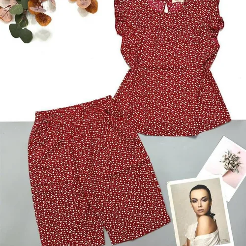 Đồ bộ quần lửng áo sát nách bèo hoạ tiết