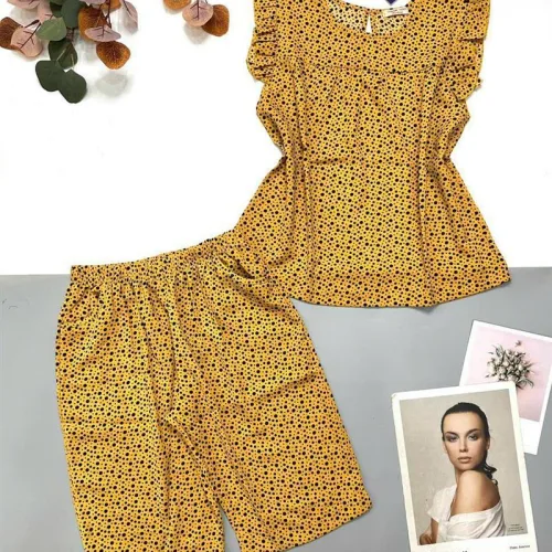 Đồ bộ quần lửng áo sát nách bèo hoạ tiết