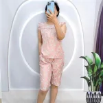 Đồ bộ quần lửng áo sát nách bèo hoạ tiết
