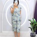 Đồ bộ quần lửng áo sát nách bèo họa tiết
