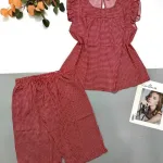 Đồ bộ quần lửng áo sát nách bèo hoạ tiết