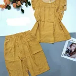 Đồ bộ quần lửng áo sát nách bèo hoạ tiết