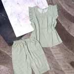 Đồ bộ quần lửng áo sát nách bèo màu trơn