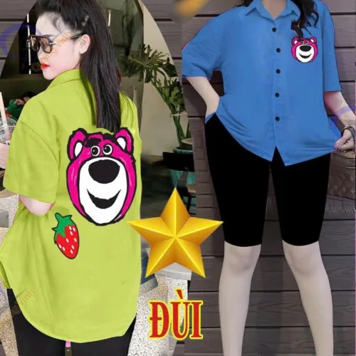 Đồ bộ quần lửng áo sơ mi tay ngắn cổ bẻ