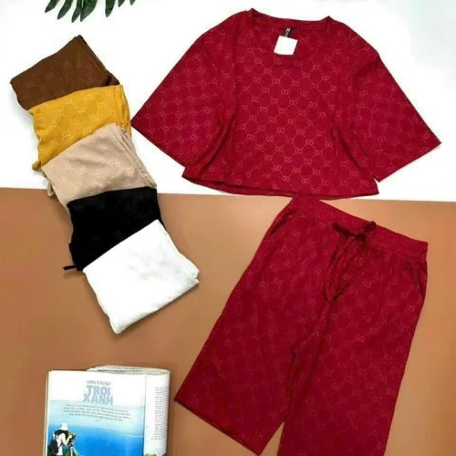 Đồ bộ quần lửng áo tay lửng màu trơn