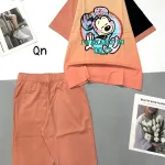 Đồ bộ quần lửng áo tay ngắn cổ tròn in hình mickey