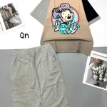 Đồ bộ quần lửng áo tay ngắn cổ tròn in hình mickey
