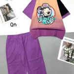 Đồ bộ quần lửng áo tay ngắn cổ tròn in hình mickey