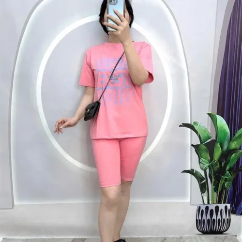 Đồ bộ quần lửng áo tay ngắn in chữ