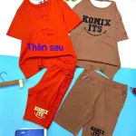 Đồ bộ quần lửng áo tay ngắn in chữ