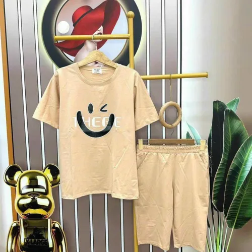 Đồ bộ quần lửng áo tay ngắn in hình