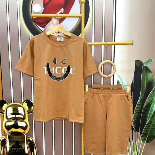 Đồ bộ quần lửng áo tay ngắn in hình