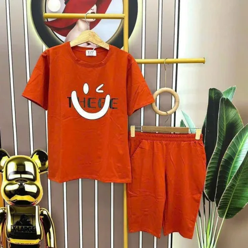 Đồ bộ quần lửng áo tay ngắn in hình