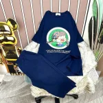 Đồ bộ quần lửng áo tay ngắn in hình