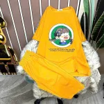 Đồ bộ quần lửng áo tay ngắn in hình