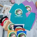 Đồ bộ quần lửng áo tay ngắn in hình