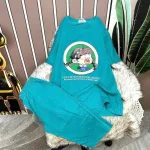 Đồ bộ quần lửng áo tay ngắn in hình