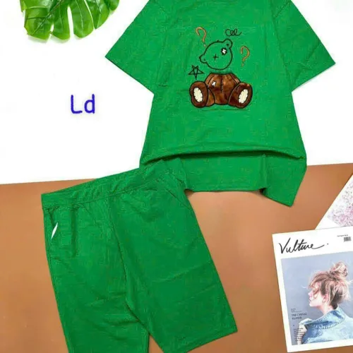 Đồ bộ quần lửng áo tay ngắn in hình