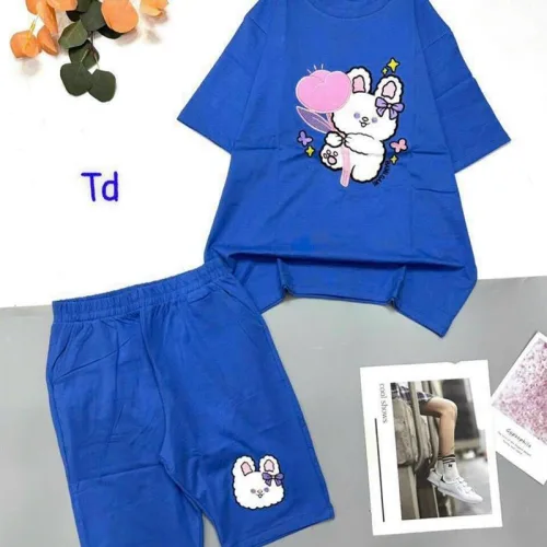 Đồ bộ quần lửng áo tay ngắn in hình