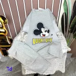 Đồ bộ quần lửng áo tay ngắn in hình chuột mickey