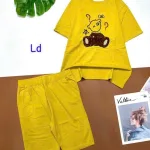 Đồ bộ quần lửng áo tay ngắn in hình gấu