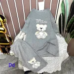Đồ bộ quần lửng áo tay ngắn in hình gấu trắng