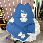 Đồ bộ quần lửng áo tay ngắn in hình gấu trắng