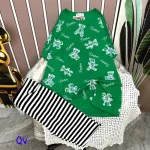Đồ bộ quần lửng sọc áo tay ngắn in hình gấu